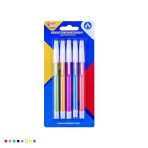 Ark Renkli Tükenmez Kalem Seti 5 Adet 1.0 Mm Karışık Canlı Renkler Okul Ve Ofis Tipi Tükenmez Kalem 2 Set