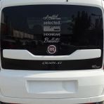 Arka Cam Sticker Seti Model 12 - Oto Sticker - Araç Sticker - Araba Sticker - 16 cm X 28 cm - Gri