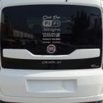 Arka Cam Sticker Seti Model 3 - Oto Sticker - Araç Sticker - Araba Sticker - 16 cm X 28 cm - Gri