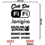 Arka Cam Sticker Seti Model 3 - Oto Sticker - Araç Sticker - Araba Sticker - 16 cm X 28 cm - Siyah