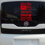 Arka Cam Sticker Seti Model 3 - Oto Sticker - Araç Sticker - Araba Sticker - 20 cm X 38 cm - Kırmızı