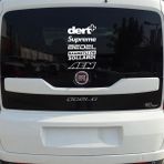 Arka Cam Sticker Seti Model 4 - Oto Sticker - Araç Sticker - Araba Sticker - 16 cm X 28 cm - Beyaz
