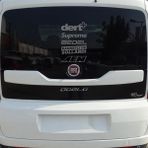 Arka Cam Sticker Seti Model 4 - Oto Sticker - Araç Sticker - Araba Sticker - 16 cm X 28 cm - Gri