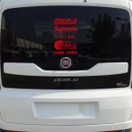 Arka Cam Sticker Seti Model 5 - Oto Sticker - Araç Sticker - Araba Sticker - 16 cm X 28 cm - Kırmızı