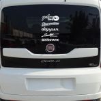 Arka Cam Sticker Seti Model 6 - Oto Sticker - Araç Sticker - Araba Sticker - 16 cm X 28 cm - Beyaz