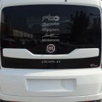 Arka Cam Sticker Seti Model 6 - Oto Sticker - Araç Sticker - Araba Sticker - 16 cm X 28 cm - Gri