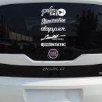 Arka Cam Sticker Seti Model 6 - Oto Sticker - Araç Sticker - Araba Sticker - 20 cm X 38 cm - Beyaz