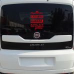 Arka Cam Sticker Seti Model 7 - Oto Sticker - Araç Sticker - Araba Sticker - 16 cm X 28 cm - Kırmızı