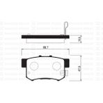 Arka Fren Balata Honda Accord 2.0L F20 90-98 / Cıvıc 1.6L D16 Vtec Vtı 01-05 / 1.4L 1.6L 96-01 / 1.6L R16a2 Vtec Sedan 06- / Legend 3.2L 91-96 / Suzukı Sx4 1.6L M16a Rw415 05-