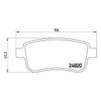 Arka Fren Balata Renault Fluence 09- / Megane Iıı 09- / Megane Iv 15- /scenıc Iıı 09-