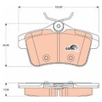 Arka Fren Balatası Peugeot P3008 09 16 P5008 09 17 P508 10 18 P308 Gtı-Rzc 10 14 Cıtroen C4 09 16 Ds4-Ds5 11 15