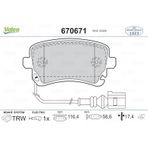 ARKA FREN BALATASI TRANSPORTER 1.9TDI 2.0I 2.5 3.2I V6 03- VALEO
