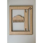 Arkaik Craft Ahşap Mini Halı Dokuma Tezgahı Seti Hafif ve Dayanıklı 20x25 cm