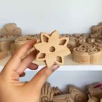 Arkaik Craft Çiçek Ahşap Baskı Kalıbı