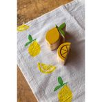 Arkaik Craft Limon Tahta Baskı Kalıbı 2'li Set: Kumaş, Seramik, Kağıt