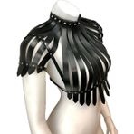 Arkası Açık Deri Crop Büstiyer Harness