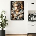 Arkeot Tarih Kokan Yudumlar Kanvas Duvar Tablosu - Kahve Köşesi - Mutfak Dekorasyonu - Coffee - 90 x 60 cm - Altın
