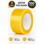 Arkhelais Bant - Koli Bandı Şeffaf - Paketleme Bandı 45 mm x 100 Metre - Güçlü Yapışkanlı Dayanıklı Ambalaj Bandı 1 Adet