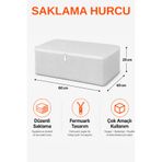 Arkhelais Hurç Saklama Hurcu Baza Altı Hurç Fermuarlı Yorgan Battaniye Kıyafet Düzenleyici Kutu 60X40X20 cm 1 Adet