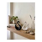 ARKlife 3D Electronic Minimalist 2li Siyah-Beyaz Kuğu Seti 15-13cm Dekoratif Ev Ofis Süsü Biblo Obje