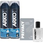 Arko Men Cool Tıraş Köpüğü 2x200 Ml + Privacy Men Limited Edition Edt Parfüm 50 Ml