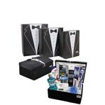 Arko Men Damat Çeyiz Sandık Bohça Seti + Erkek Bakım seti + 3'lü Mukavva Damat Kutusu Nişan Bohçası 9022052
