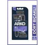 Arko Men Pro4 Dört Bıçaklı Tıraş Bıçağı 3 Adet