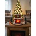Arlesia 3D Baskı Yılbaşı Şömine Süsleme Tealight Mumluk - Hediyelik Mini Masa Şöminesi + Mum Dahil