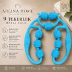 Arlina Home Kids Kas Gevşetici Masaj Aleti Lenf Selülit 9 Tekerlekli Esnek Ayarlanabilir Bacak Kol Boyun - Mavi