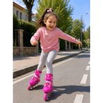 Arlina Home Kids Ön Tekerlekler LED Işıklı Ayarlanabilir Pro Paten Pembe 35-38 - 35 - 38