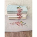 Arliva Home Bambu Sakura Kuşlu 3 D Nakışlı %70 Bambu %30 Pamuk 6 Lı 50X90 cm El Yüz Havlusu - 50 x 90 cm - Pembe