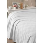 Arliva Home Dama Desen Tek Kişilik Pike - Beyaz - 160 X 230