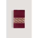 Arliva Home Greek Kadıfe Jakarlı Havlu - Bordo - 50 x 90 cm