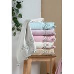 Arliva Home Kadife Nakışlı 6 Lı 30X50 Mutfak Havlusu - Turuncu - Kırmızı - Koyu Kırmızı