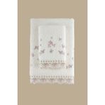 Arliva Home Meltem Nakıslı 2lı Havlu Setı Krem-Pudra 30X50 50X80 - Krem - Pudra - 50 x 90 cm - 30 x 50 cm
