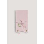 Arliva Home Nergıs Kadıfe Nakıslı Çeyız Havlusu Pudra 50X85 - 50 x 85 cm