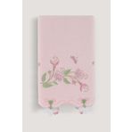 Arliva Home Nergıs Kadıfe Nakıslı Çeyız Havlusu Pudra 50x85 Cm