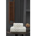 Arliva Home Perla Nakıslı Ponponlu 2Lı Havlu Setı Krem-Bej 50X80 30X50