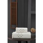 Arliva Home Perla Nakıslı Ponponlu 2Lı Havlu Setı Krem-Bej 50X80 30X50