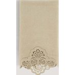 Arliva Home Sedef Kadıfe Nakıslı Çeyız Havlusu Bej 30X50