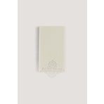 Arliva Home Sedef Krem 30x50 Kadife Nakışlı Çeyiz Havlusu