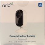 Arlo Essential 2 İç Mekan 2K, WiFi Kapalı Evcil Hayvan Gözetleme Kamerası, Gece Görüşü, İki Yönlü Ses, Objektif Kapaklı, Güvenli Test Dahil, 1 Kamera Beyaz