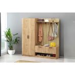 Arlo Oak 2 Kapılı Portmanto - Meşe