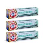 Arm & Hammer 75 ml 3 Adet Natural Clean White Doğal Köken İçerikli Beyazlatıcı Diş Macunu
