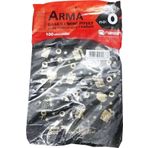 Arma Baskılı Mini Blok Poşet Torba - No : 0-20x30 Cm. - Siyah - 100 Adetlik 1 Paket