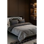 Arma Concept Çift Kişilik Kareli Desen Çift Taraflı Welsoft Pufidik Silikon Yorgan 195x215 + 2 Adet Yastık Kılıfı