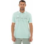 Arma Erkek Regular Fit Parça Boyama Polo Yaka Tişört - M - Yeşil-Y7