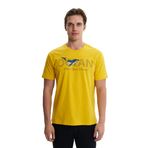 Arma Erkek Regular Fit Penye Süprem% 100 Pamuk Bisiklet Yaka Tişört Sarı-S2 XL
