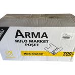 Arma Gülen Yüz Baskılı Rulo Şeffaf Market Poşet Torba -Atlet Poşet -Küçük Boy - 150 Adetlik 10 Rulo