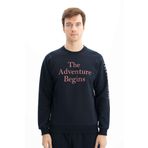 Arma K26124600001 Yazı Baskılı Regular Fit Bisiklet Yaka Lacivert-L1 Erkek Sweatshirt